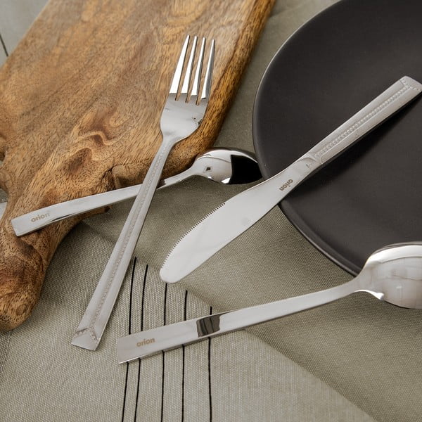 Прибори за хранене от неръждаема стомана в сребрист цвят 24 бр. Bright – Orion-image-1