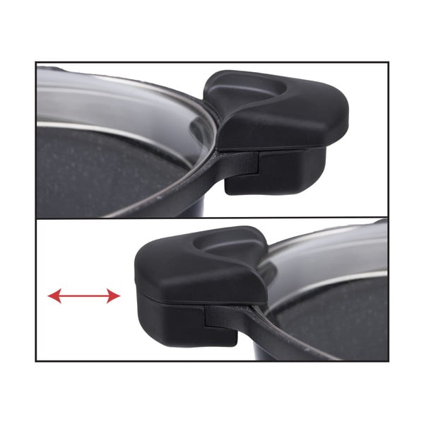 Pfluon Granit съд с незалепващо покритие и стъклен капак Pasta , 5,5 л Grande - Orion-image-4