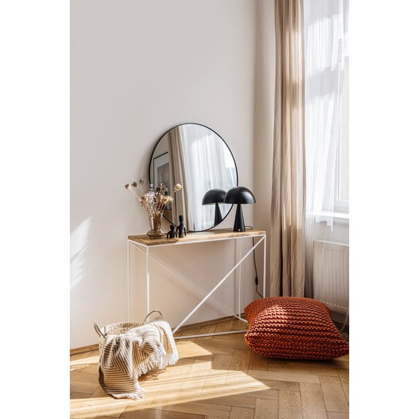 Черно стенно огледало , ø 80 cm Layla - Bonami Essentials-image-2