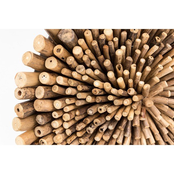 Декорация за стена от тиково дърво Пчела, ⌀ 70 cm Teak - WOOX LIVING-image-1