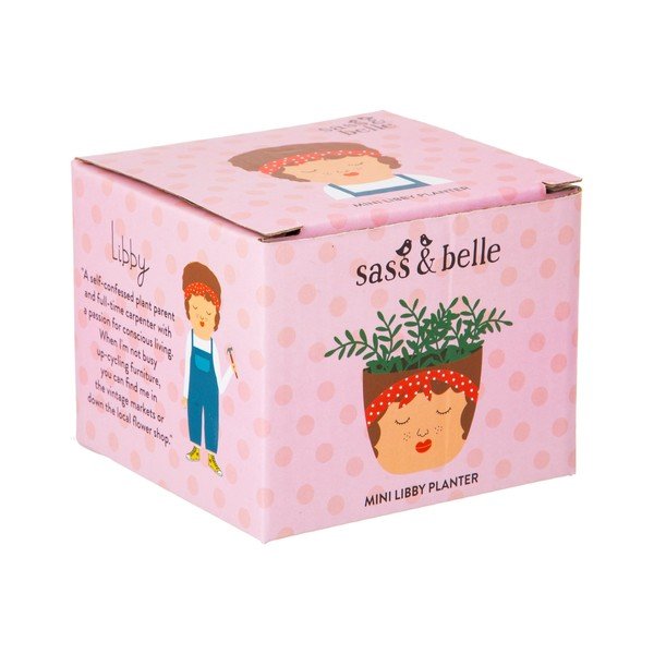 Кафява и бежова саксия My Kind of People Libby Mini Libby - Sass & Belle-image-3