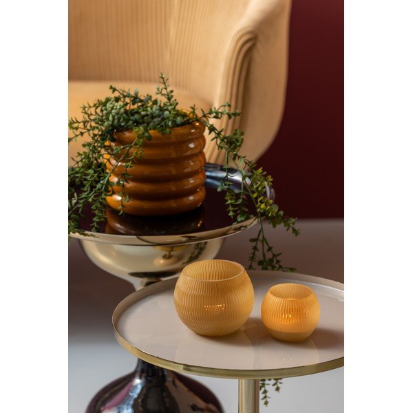 Стъклен свещник Chique Ribbed - PT LIVING-image-1