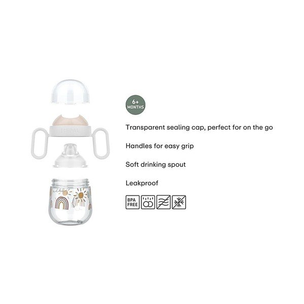 Бежова пластмасова детска чаша 200 ml Sunshine & Rainbow – Mepal-image-4