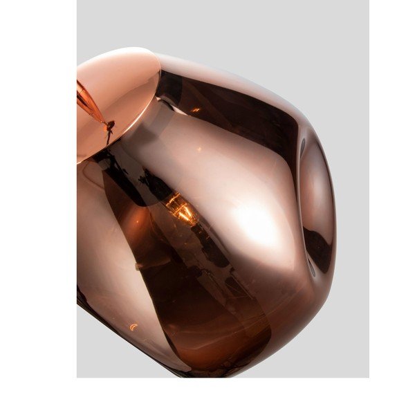 Розово златисто стъклено висящо осветително тяло ø 25 cm Lava – Nova Luce-image-3