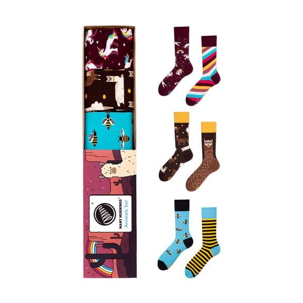 Комплект от 3 чифта чорапи Animals, размер 35-38 - Many Mornings