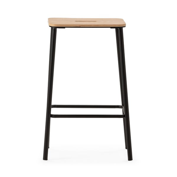 Черни бар столове в комплект 2 бр. (височина на седалката 65 cm) Abba – Marckeric-image-3