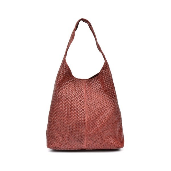 Червена кожена чанта Mangotti Carol - Mangotti Bags