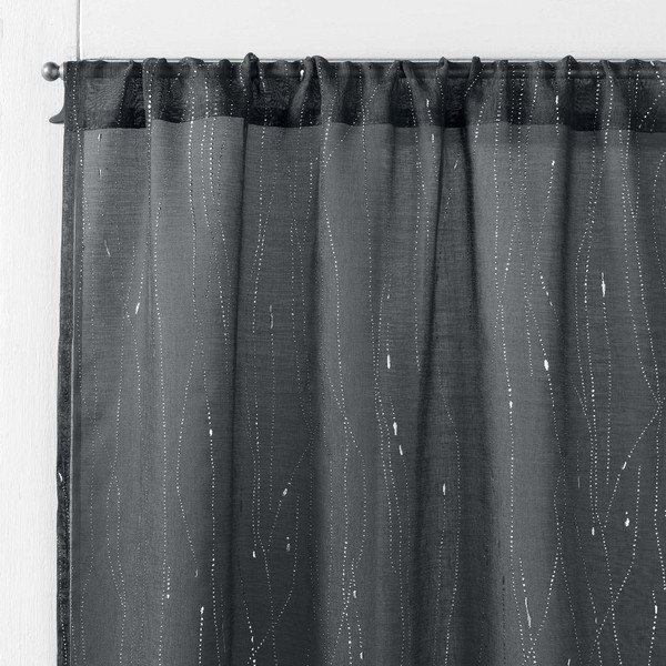 Антрацитни завеси в комплект от 2 бр. 70x200 cm Filiane – douceur d'intérieur-image-1