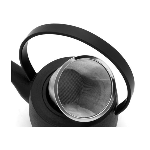 Черен чугунен чайник с цедка 1,2 l Kobe – Bredemeijer-image-3