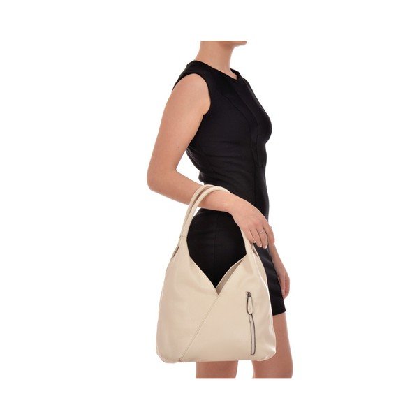 Béžová kožená kabelka Roberta M Mola Beige-image-3