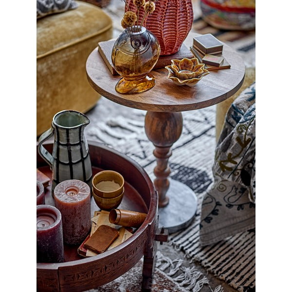 Табуретка в бежов и тъмнокафяв цвят Paloma – Bloomingville-image-3