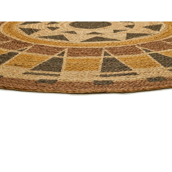 Оранжев ръчно изработен ютен кръгъл килим ø 90 cm Tonga – Universal-image-2