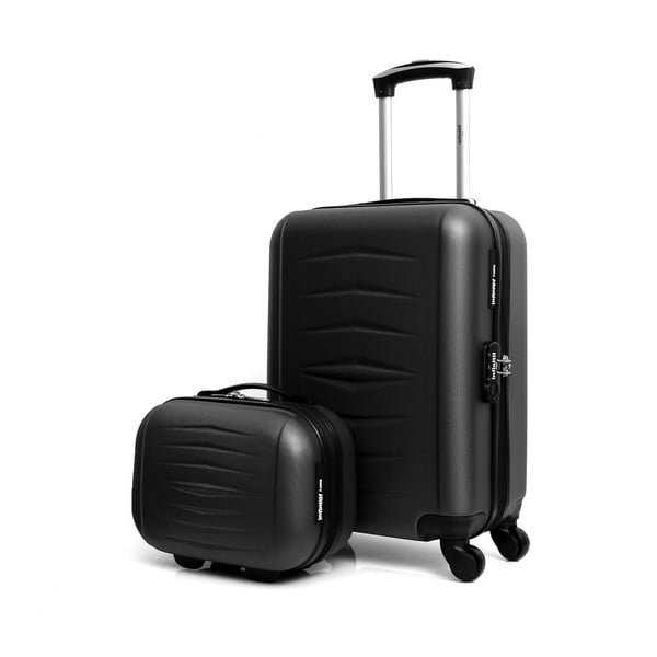 Комплект от 2 черни пътнически куфара на колелца Oviedo - Infinitif-image-1