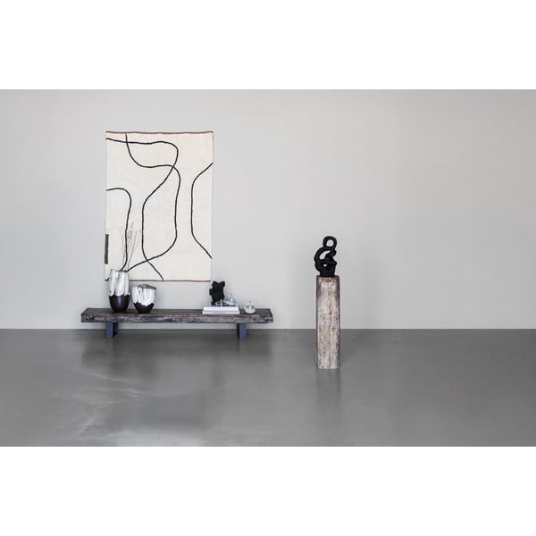 Памучен килим подходящ за пране в цвят слонова кост 100x140 cm Shadow – Mette Ditmer Denmark-image-2