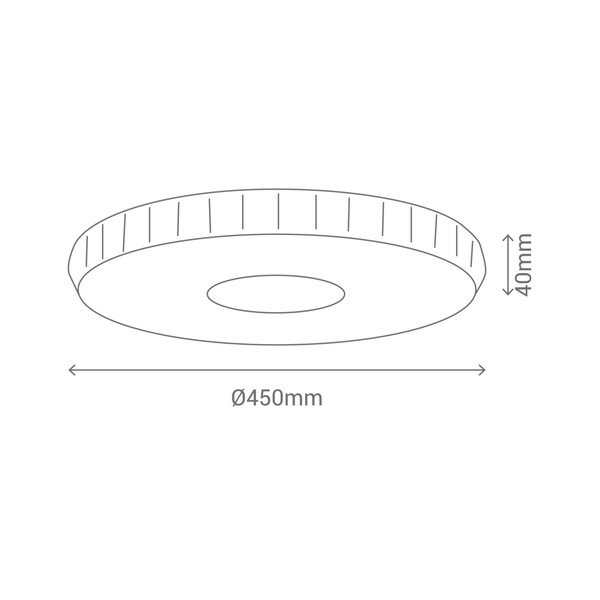 Кръгла лампа за таван Stern, ø 45 cm - SULION-image-1