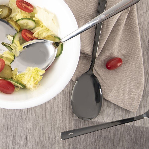 Прибори за сервиране на салата от неръждаема стомана Black – Orion-image-3