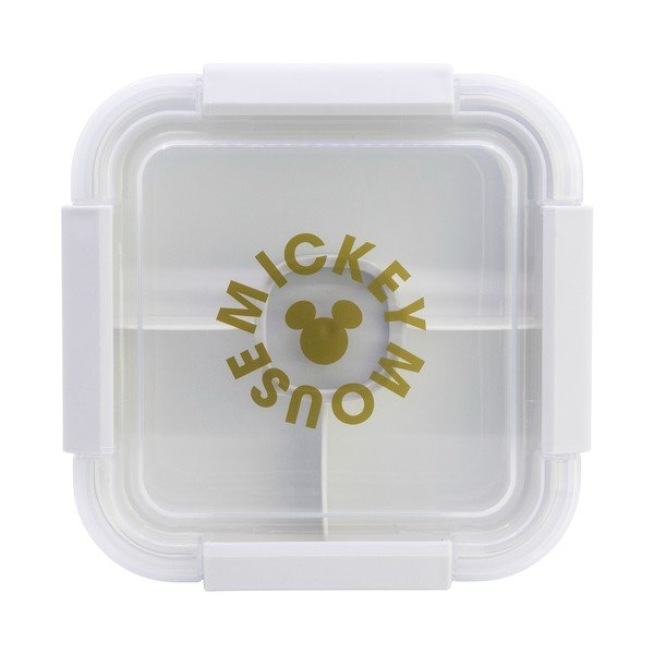 Бяла пластмасова детска кутия за храна Mickey Mouse – STOR