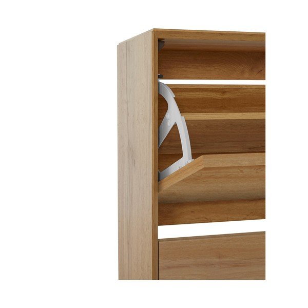 Накланяща се стойка за обувки от декор от дъб  в естествен цвят Ezra – Støraa-image-4