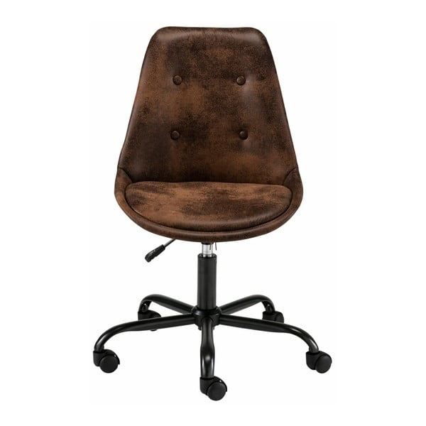 Кафяв офис стол на колела Dennis - Støraa-image-3