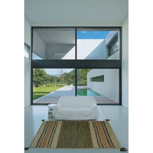 Зелено-кафяв памучен килим , 60 x 240 cm Antique Kilim - Webtappeti-image-1