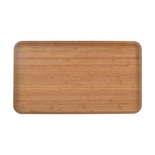 Кафяв поднос за сервиране, изработен от бамбукова дървесина , 25 x 44 cm - Orion-image-2