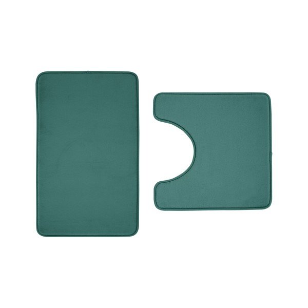 Зелени килими за баня в комплект 2 бр. WC от мемори пяна 50x80 cm Anti-Bacterial – Catherine Lansfield