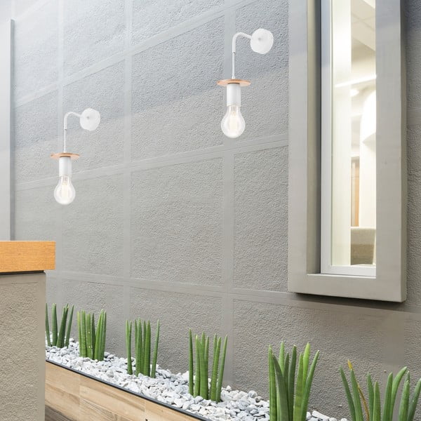 Бяла стенна лампа Angelina – LAMKUR-image-1