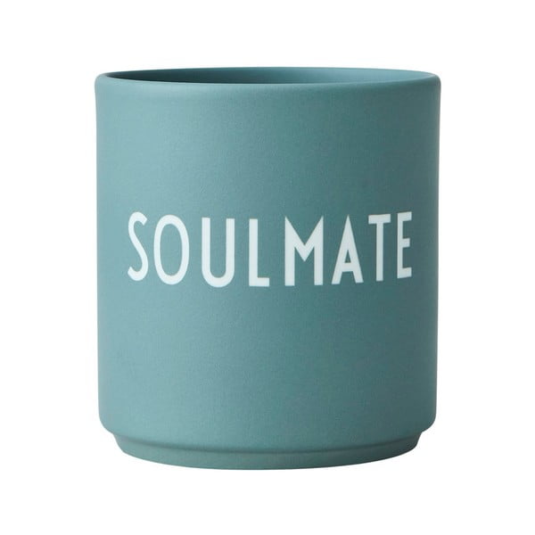 Порцеланова чаша в тюркоазен цвят Soul, 300 ml Soulmate - Design Letters