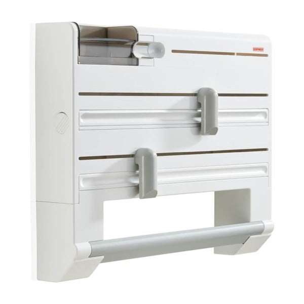 Бяла стенна пластмасова поставка за кухненско фолио и хартиени кърпи Parat – LEIFHEIT