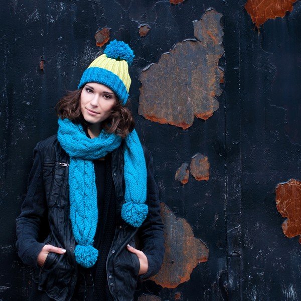 Šála Pom Blue-image-1