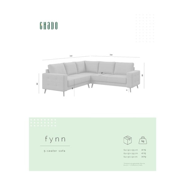 Тъмносин ъглов диван (променлива) Fynn - Ghado-image-3