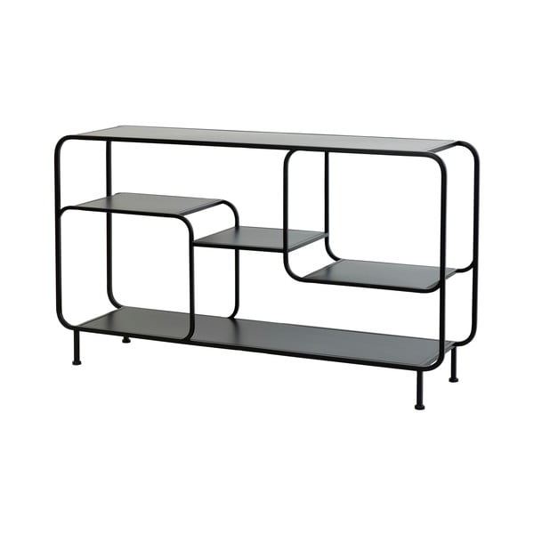 Черна метална етажерка за книги 141x81,5 cm Winston - Light & Living-image-2