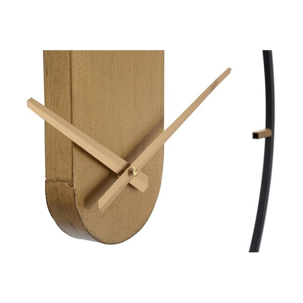 Черен стенен часовник със златни детайли Goldy, ø 60 cm - Mauro Ferretti-image-3