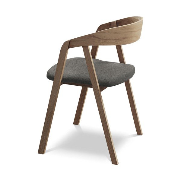 Сив трапезен стол от масивна дървесина Erika – Makamii-image-3