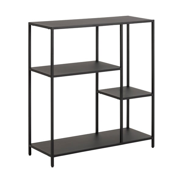 Черна метална библиотека 80x86 cm Newcastle – Actona-image-2