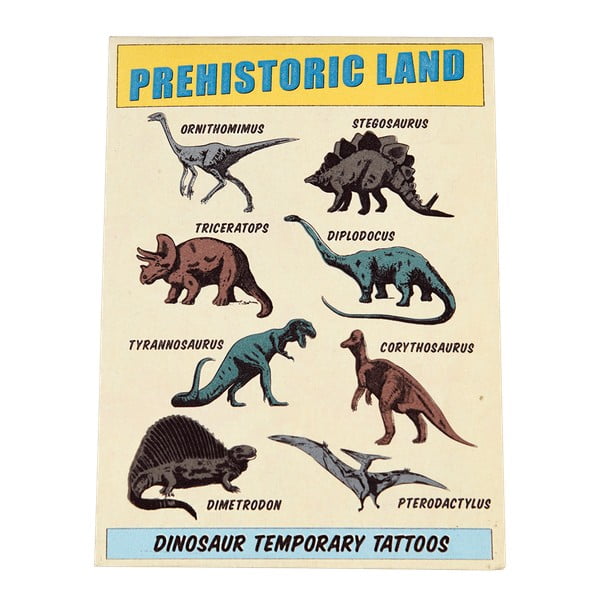Комплект от 2 листа с временни татуировки Prehistoric Land - Rex London