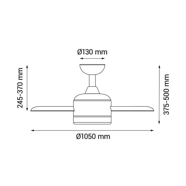 Осветително тяло за таван с таймер и вентилатор в светло естествен цвят ø 13 cm Achilia – SULION-image-4