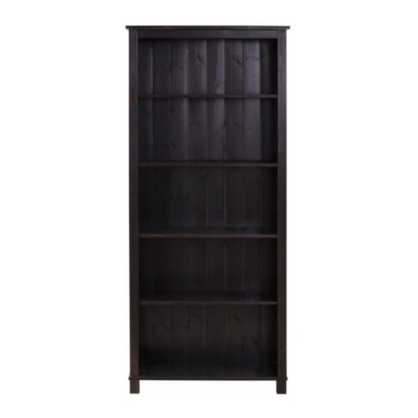 Тъмнокафяв шкаф за книги от борова дървесина 77x171 cm Pinto - Støraa