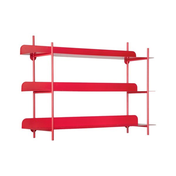 Червен  на няколко нива метален стенен рафт 60 cm Cool Retro – PT LIVING