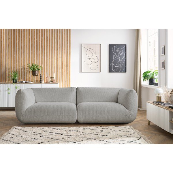 Бежов велурен диван 260 cm Lecomte - Bobochic Paris-image-1
