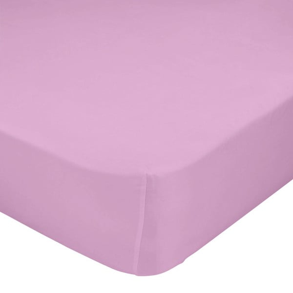 Розов ластичен чаршаф от чист памук , 70 x 140 cm Basic - Mr. Fox