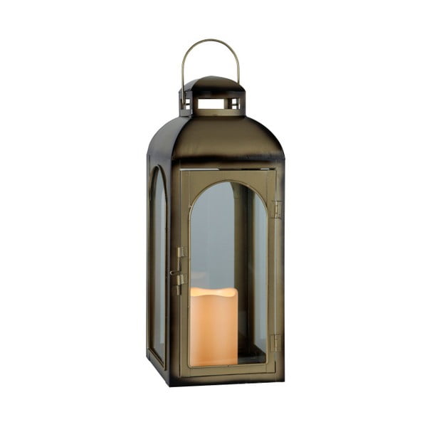 LED lucerna v bronzové barvě vhodná do exteriéru Best Season Miriam, výška 43 cm