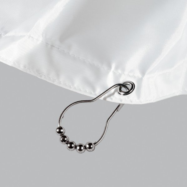 Кукички за душ завеса в комплект от 12 бр. в блестящо сребрист цвят 3,5 cm Anello – Spirella-image-3