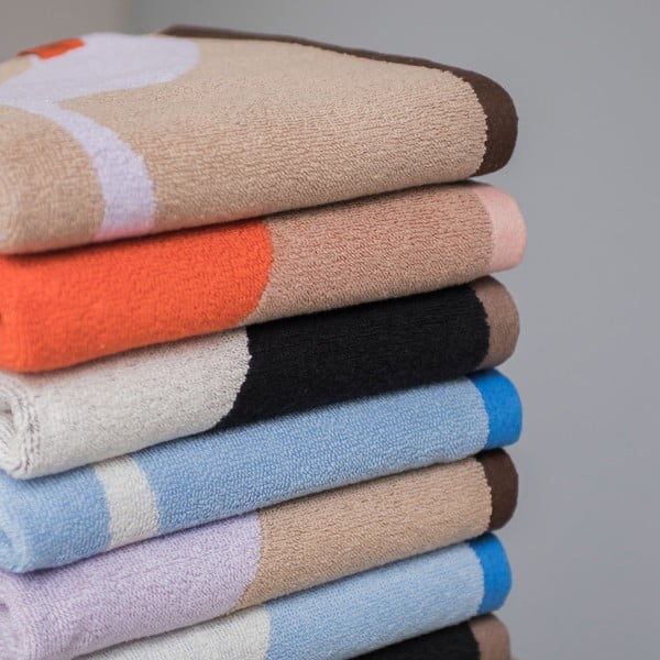 Оранжеви/светлокафяви кърпи в комплект от 2 броя от органичен памук 50x90 cm Nova Arte - Mette Ditmer Denmark-image-4