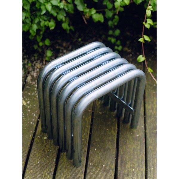 Градински стол метален в сребрист цвят Nokk – noo.ma-image-2