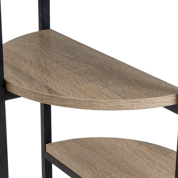 Черен и естествен стелаж от декор от дъб  40x80 cm – Casa Selección-image-1