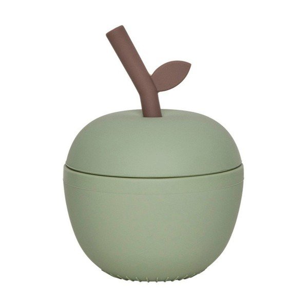 Зелена силиконова детска чаша Apple – OYOY Mini