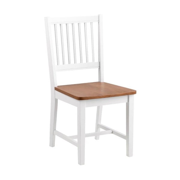Трапезни столове в бял и естествен цвят в комплект от 2 броя Brisbane - Actona