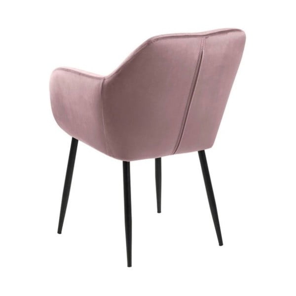 Розов тапициран трапезен стол Emilia – Actona-image-3