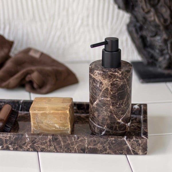 Кафяв мраморен дозатор за сапун 200 ml Marble - Mette Ditmer Denmark-image-2